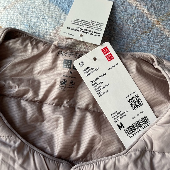 Uniqlo Women's light purple Puffer Vest - Picture 4 of 9